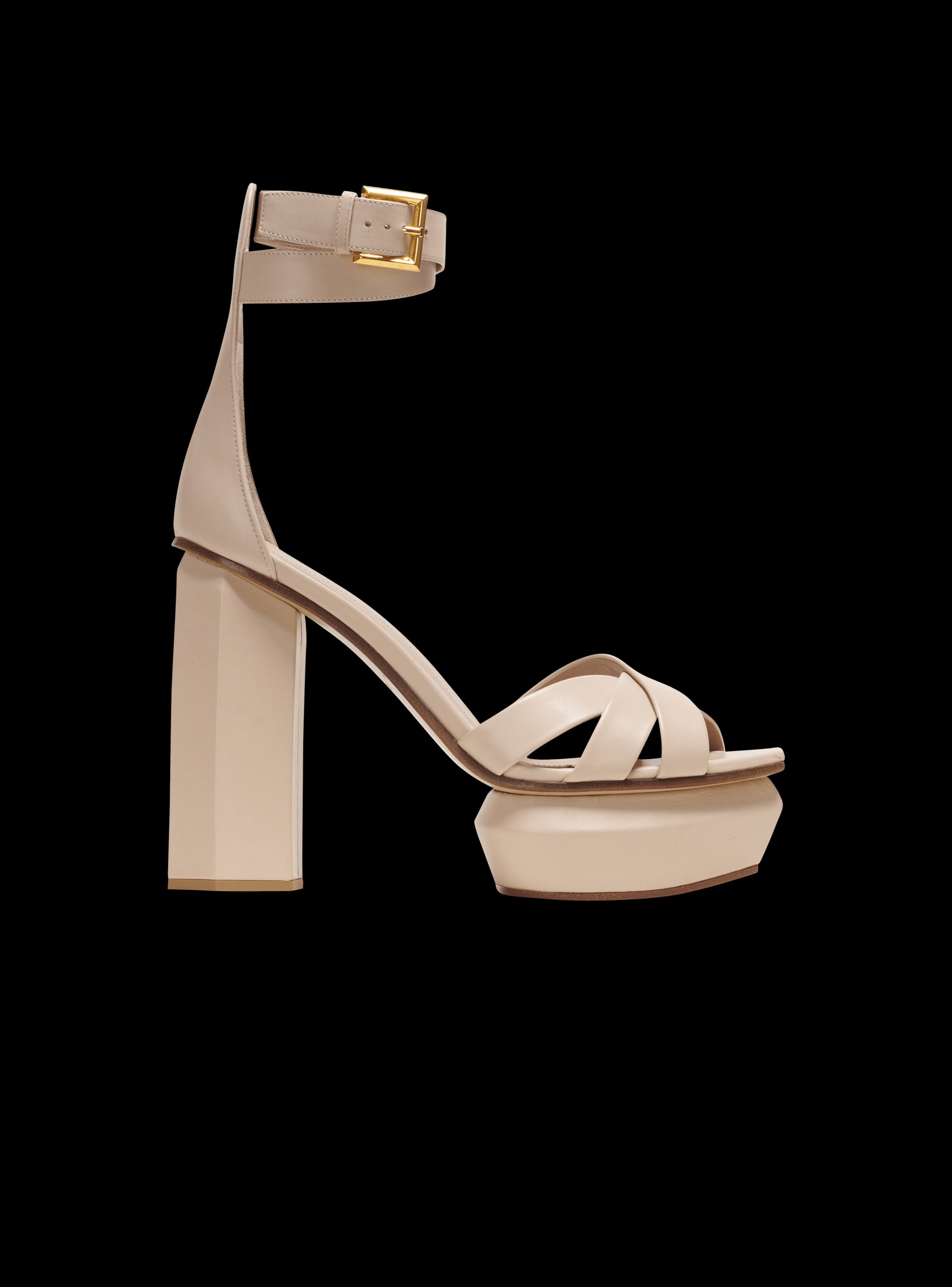 Balmain Women's Platform Sandal Ava-Calfskin