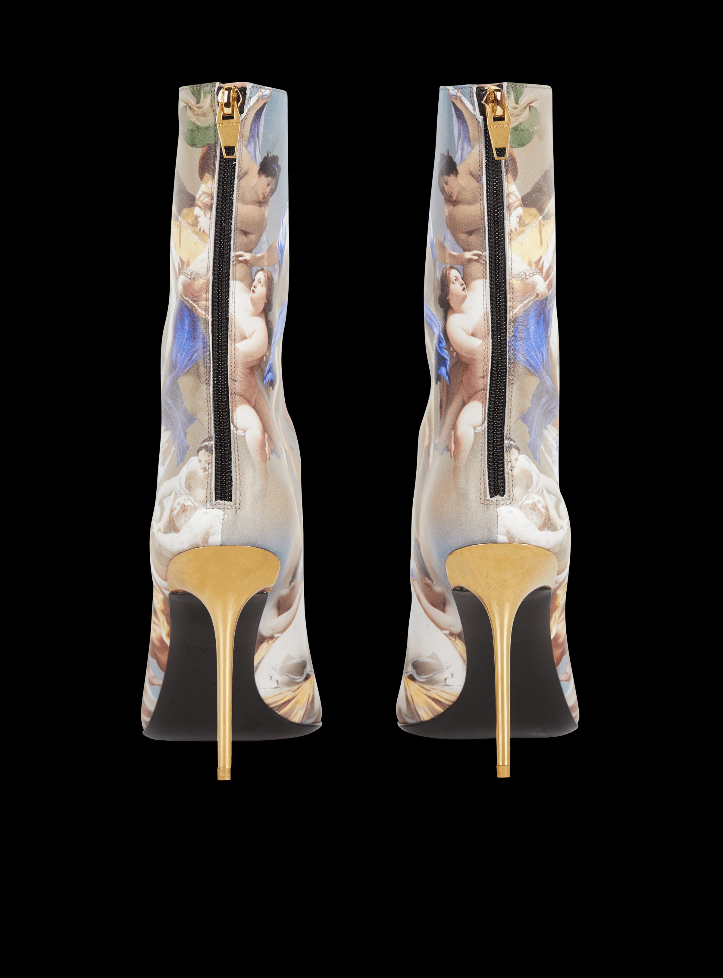 Balmain Women's Sandal Uria-Calfskin Sky Print