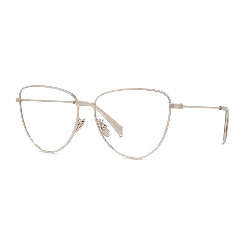 Celine Eyeglasses Butterfly Full Rim, Shiny Light Gold Frame and Clear Demo Lens Lens CL50101U028
