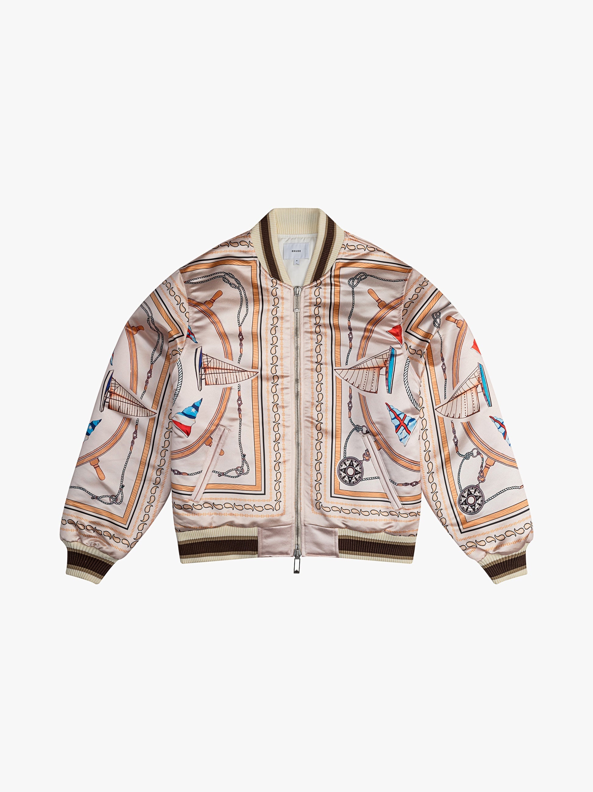 Rhude X Nautica Satin Bomber Jacket