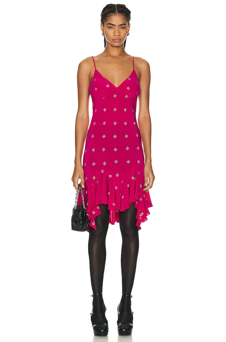Givenchy Women's Short Fluide Dress in Fuchsia BW21P314W4675