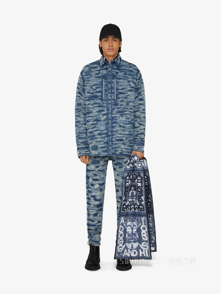 Givenchy Men's Slim Fit 5 Pocket Trousers in Blue BM50ST50QC420