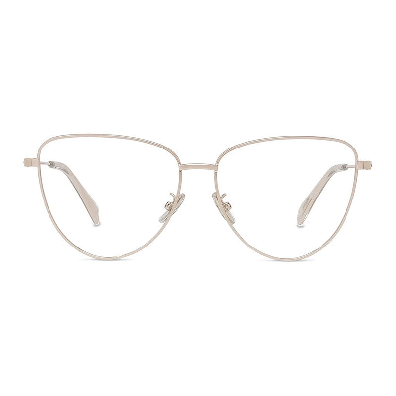 Celine Eyeglasses Butterfly Full Rim, Shiny Light Gold Frame and Clear Demo Lens Lens CL50101U028