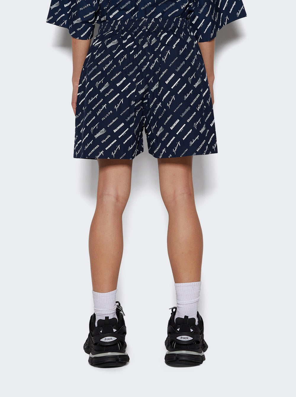 Balenciaga Logo Shorts BLUE