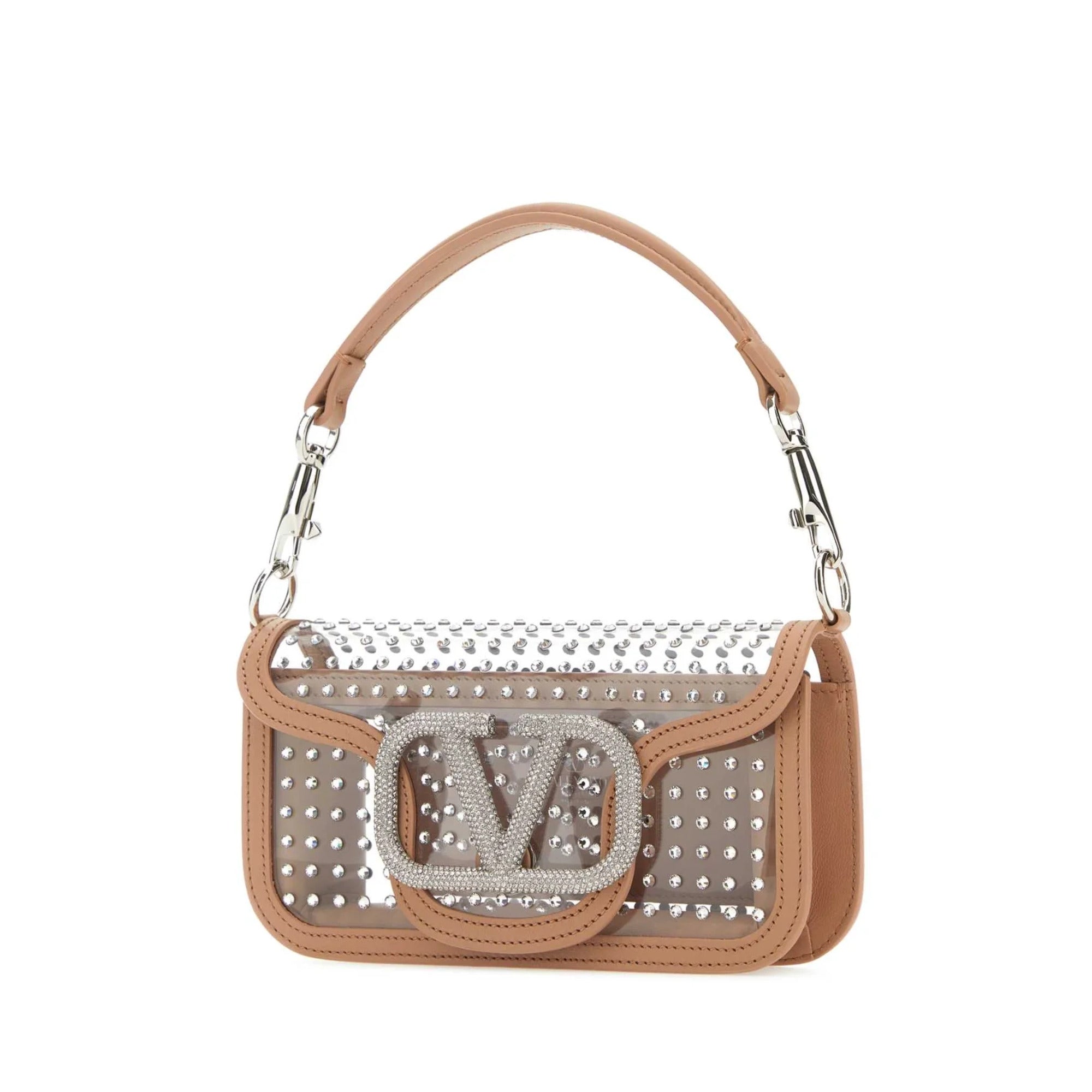 Valentino Garavani Locò Crystal-Embellished Shoulder Bag