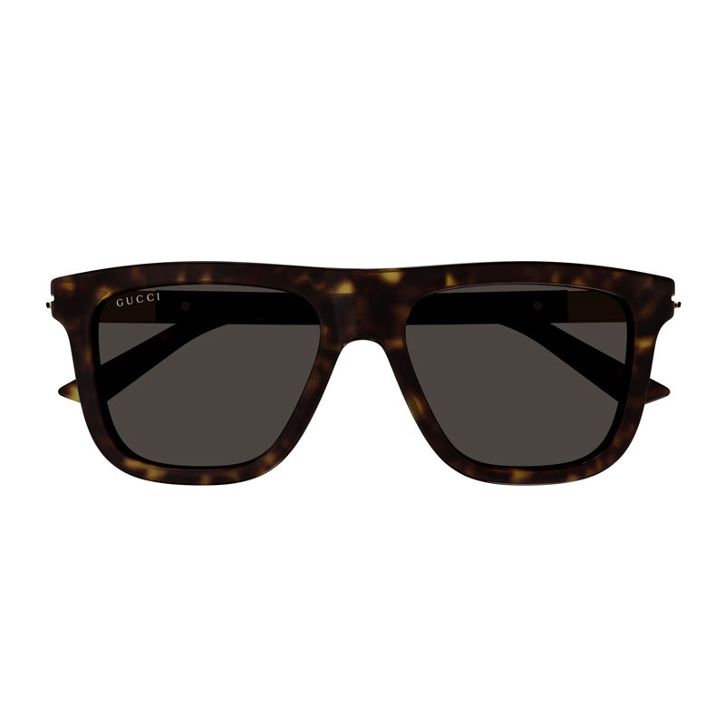 Gucci Sunglasses Square Full Rim, Dark Havana Frame and Brown Lens GG1502S002