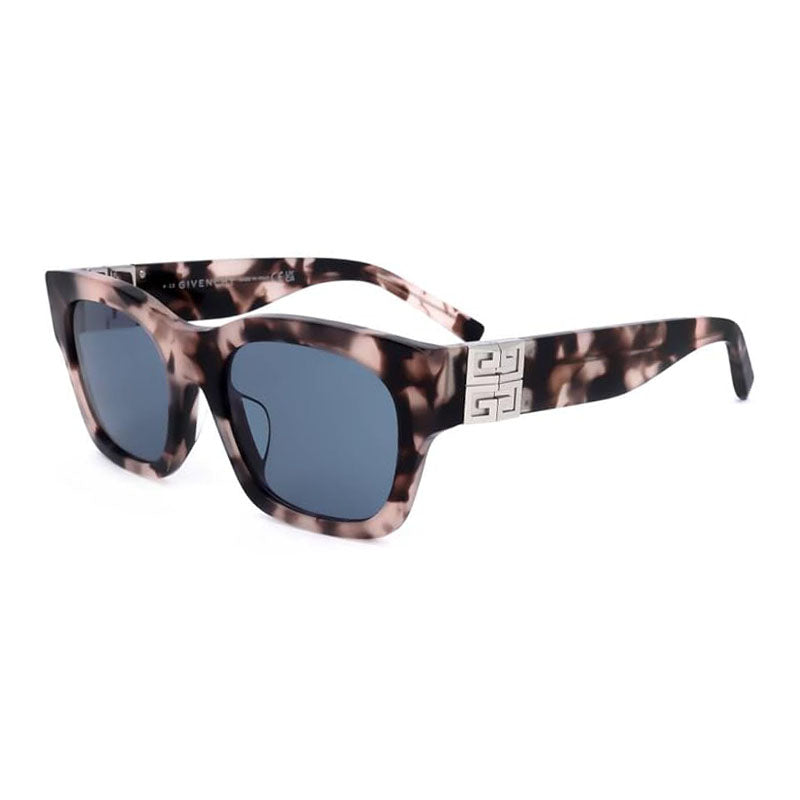 Givenchy Sunglasses Square Full Rim, Coloured Havana Frame and Blue Lens GV40072F55V