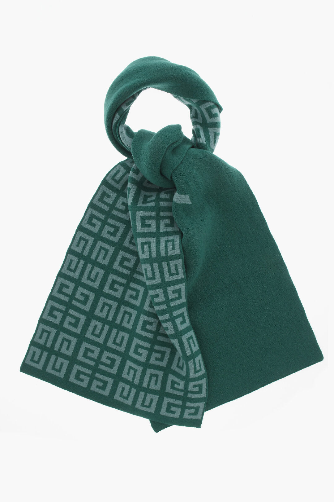 Givenchy Wool And Cashmere Maxi Scarf with Embroidery Logo