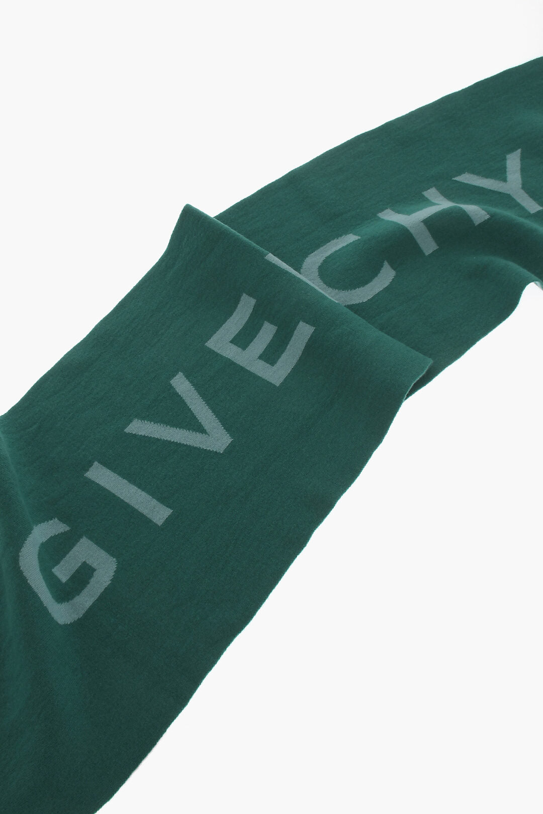 Givenchy Wool And Cashmere Maxi Scarf with Embroidery Logo