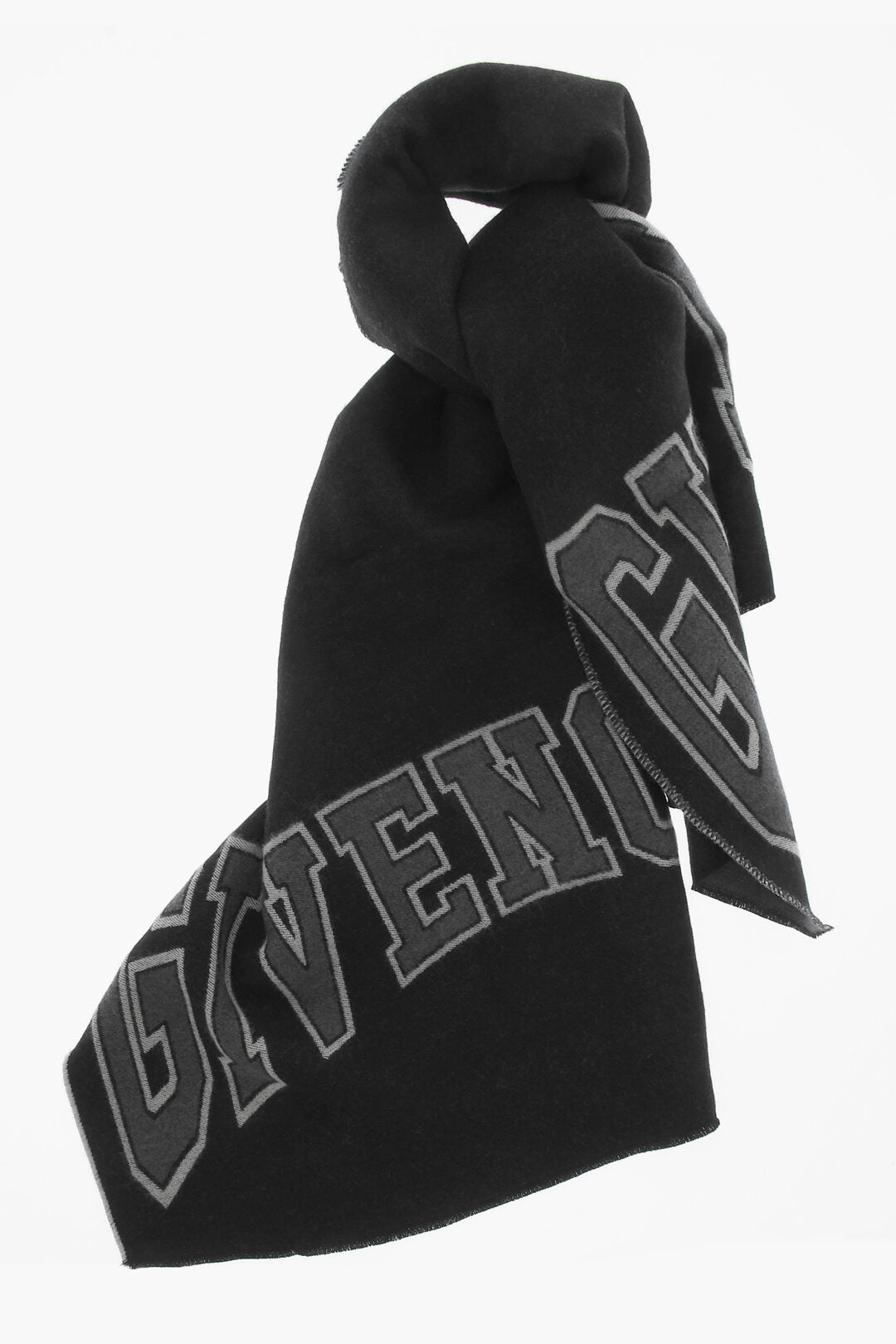 Givenchy Wool Maxi Scarf with Embroidery