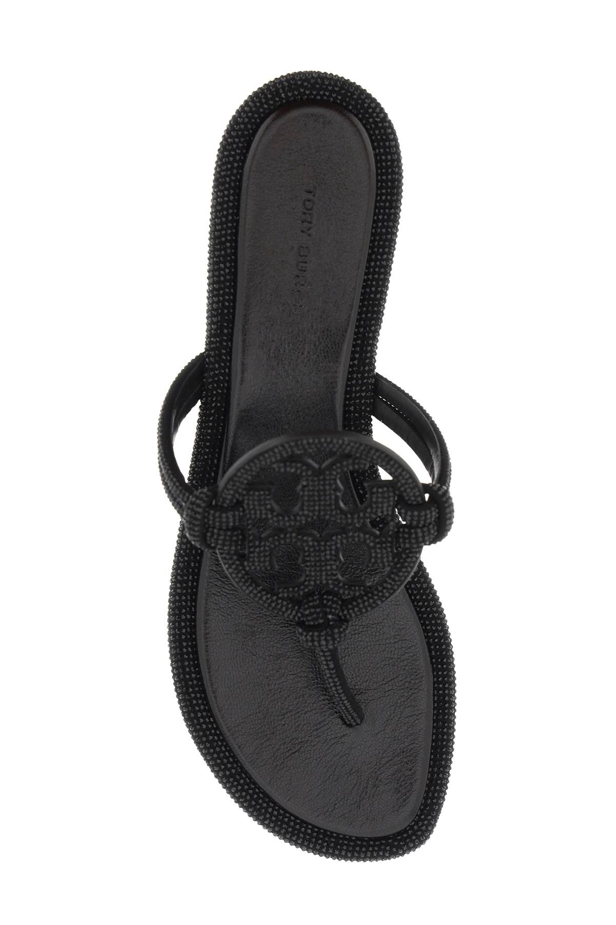 Tory Burch Pavé Leather Thong Sandals