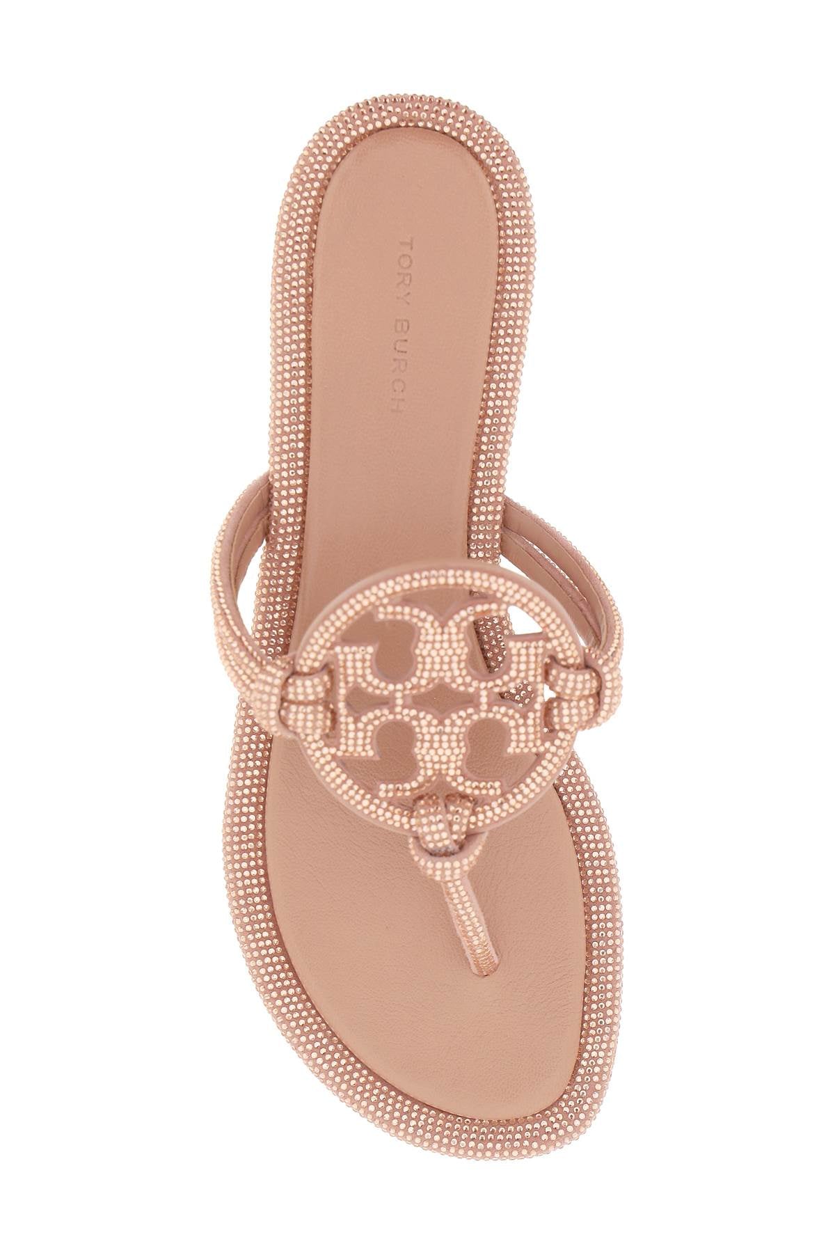 Tory Burch Pavé Leather Thong Sandals