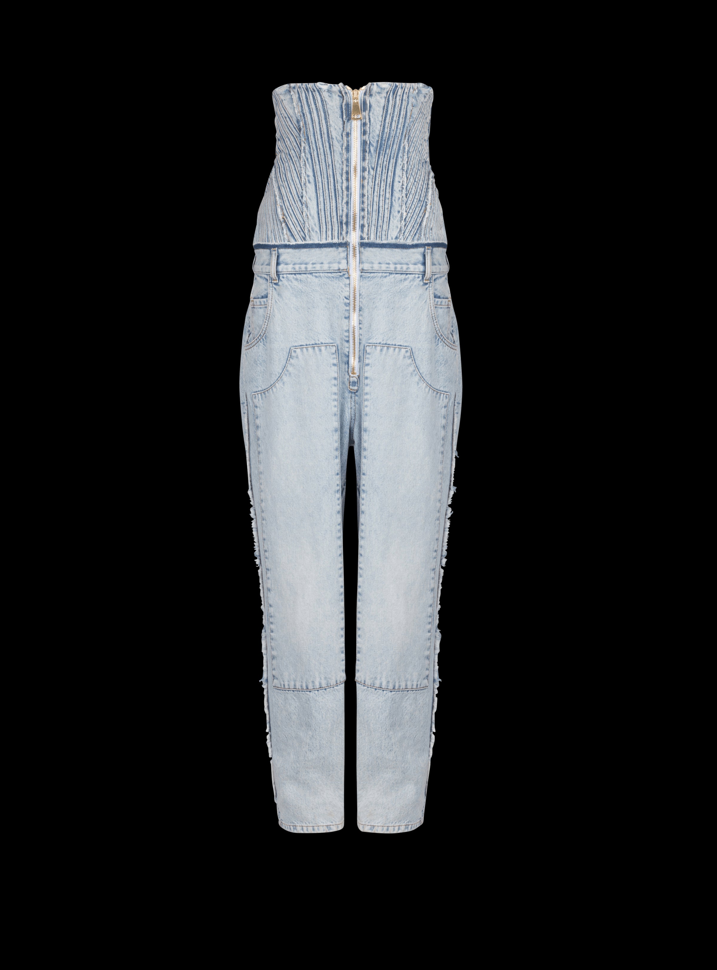 Balmain Women's Hw Vintage Blue Boyfriend Jeans