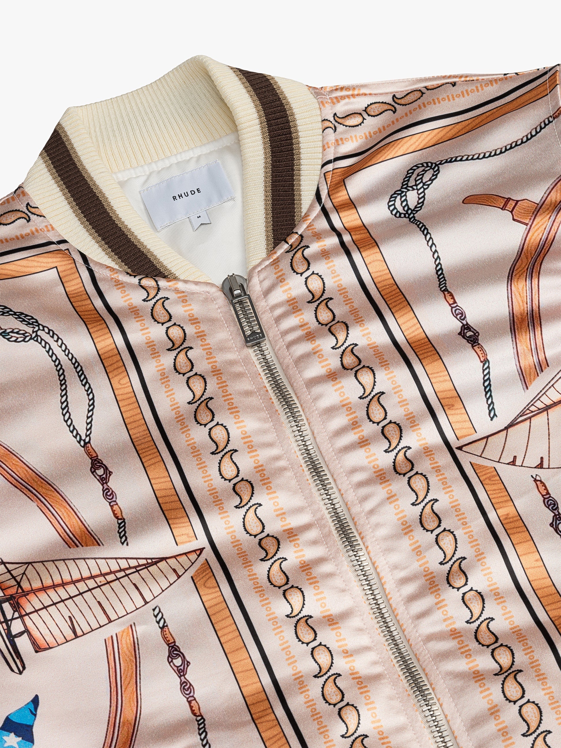 Rhude X Nautica Satin Bomber Jacket