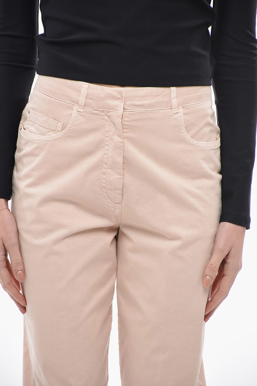 Fabiana Filippi 5 Pocket Cropped Fit Cotton Pants