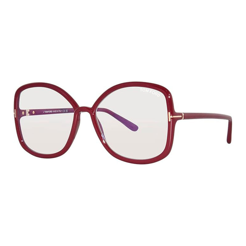 Tom Ford Eyeglasses Butterfly Full Rim, Pink Frame and Clear Demo Lenses Lens FT5845-B074