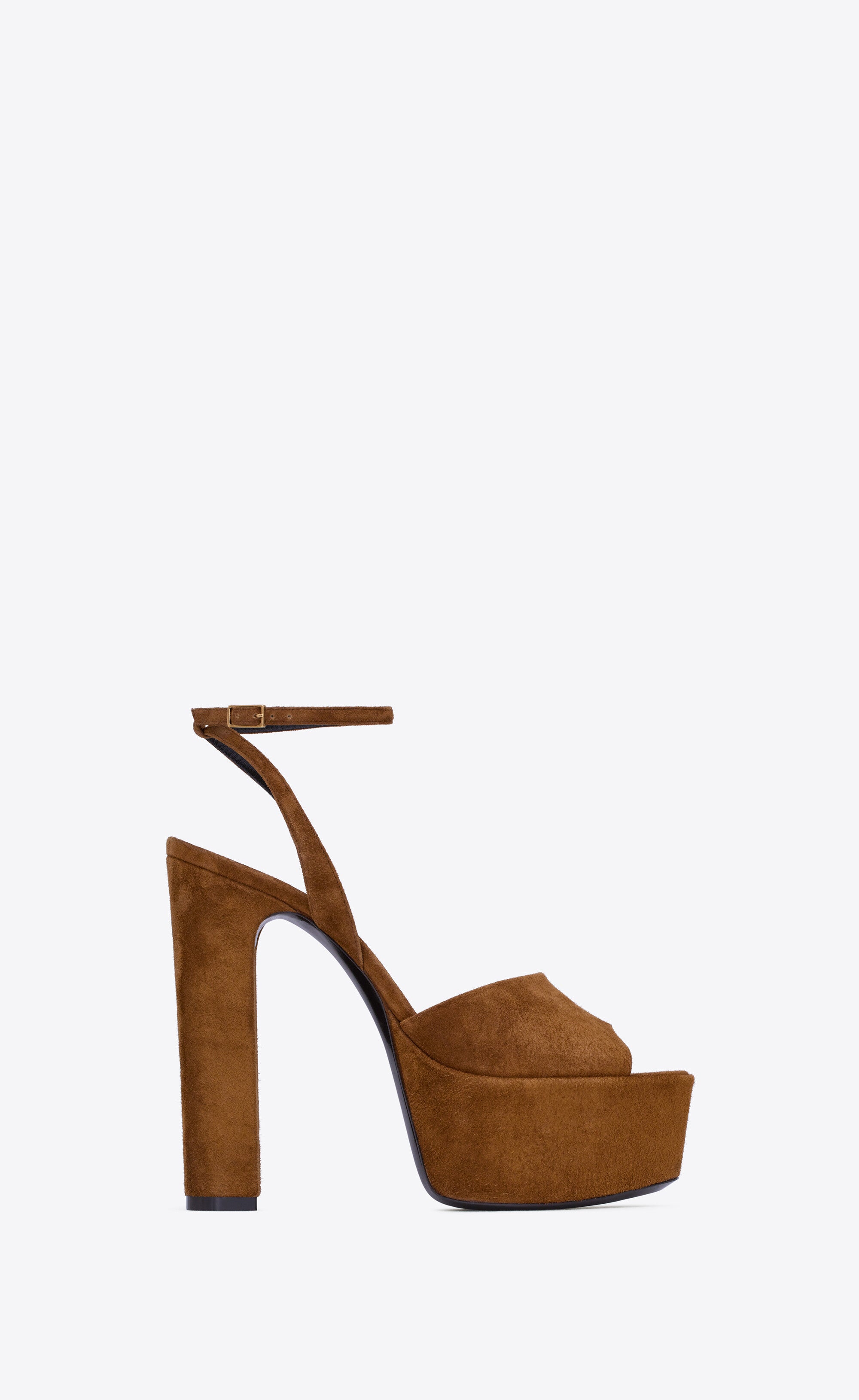 Ysl Jodie Platform Sandals In Suede