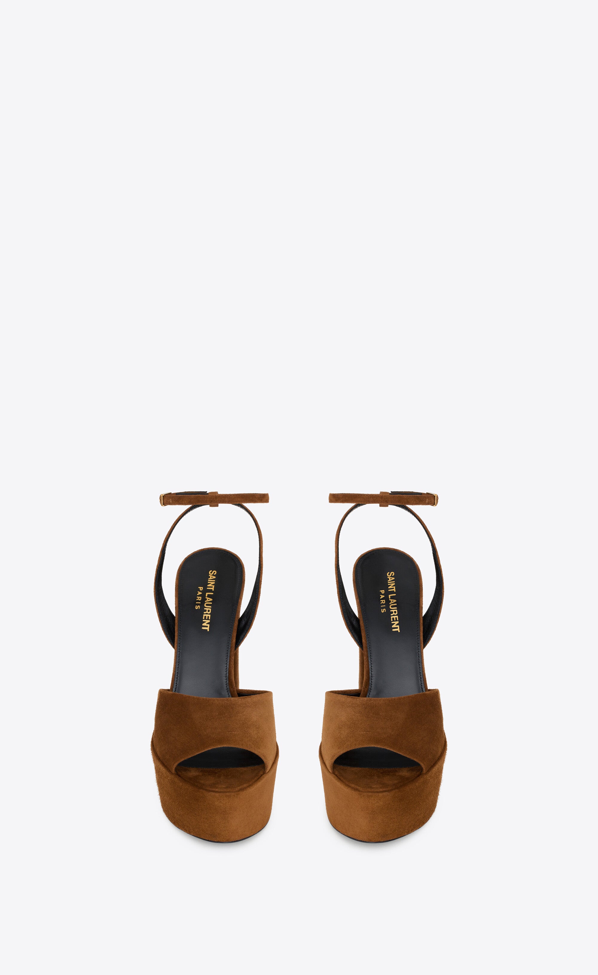 Ysl Jodie Platform Sandals In Suede