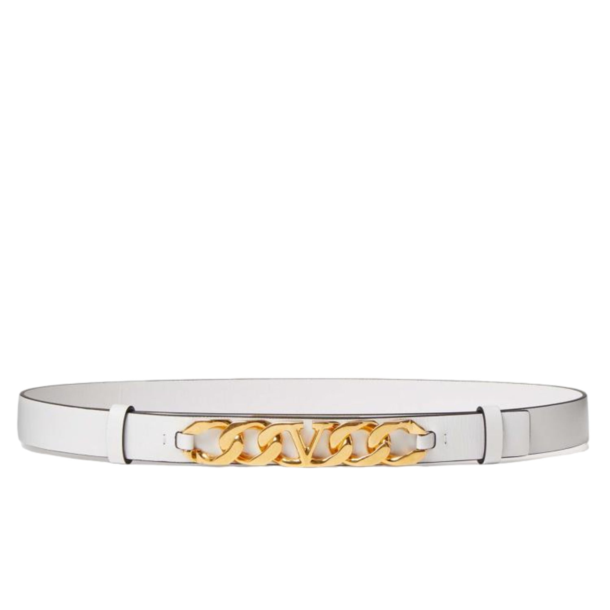 Valentino Garavani V'Logo Chain Leather Belt