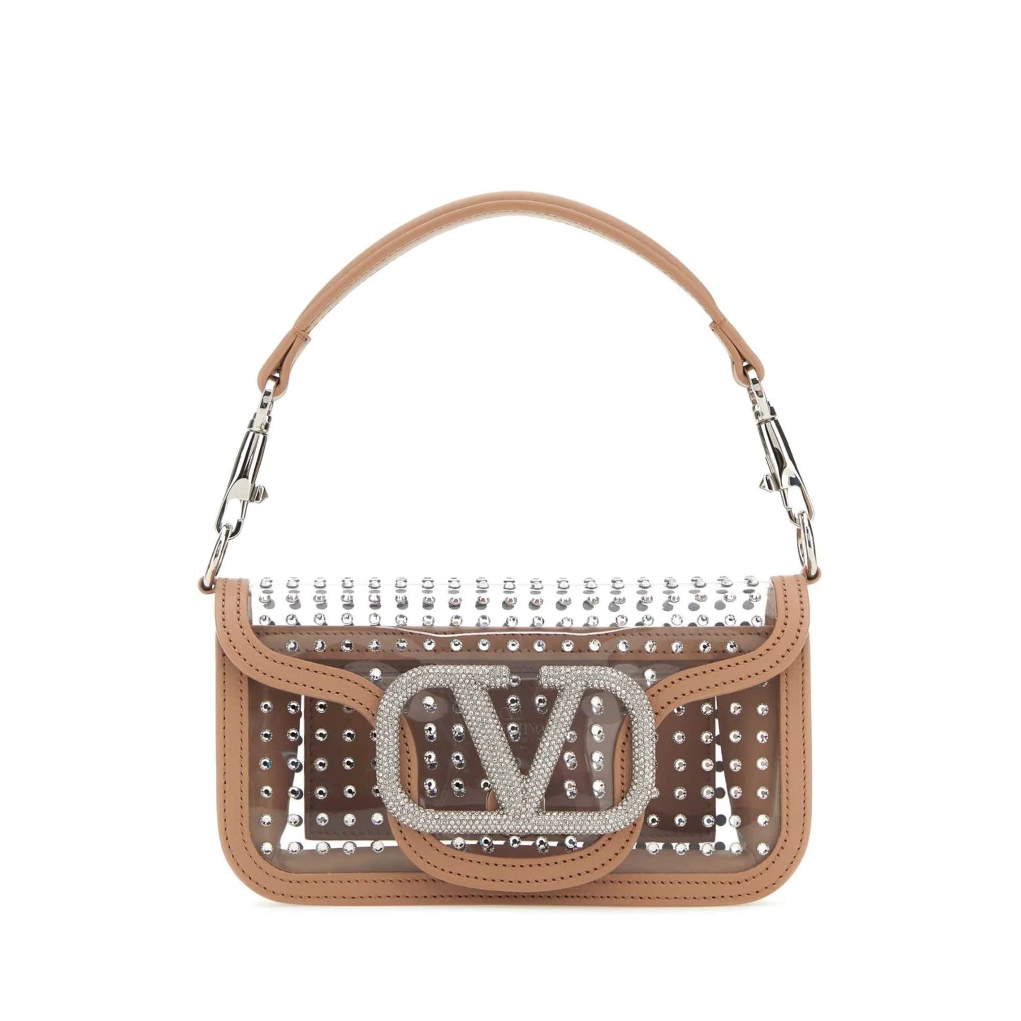 Valentino Garavani Locò Crystal-Embellished Shoulder Bag