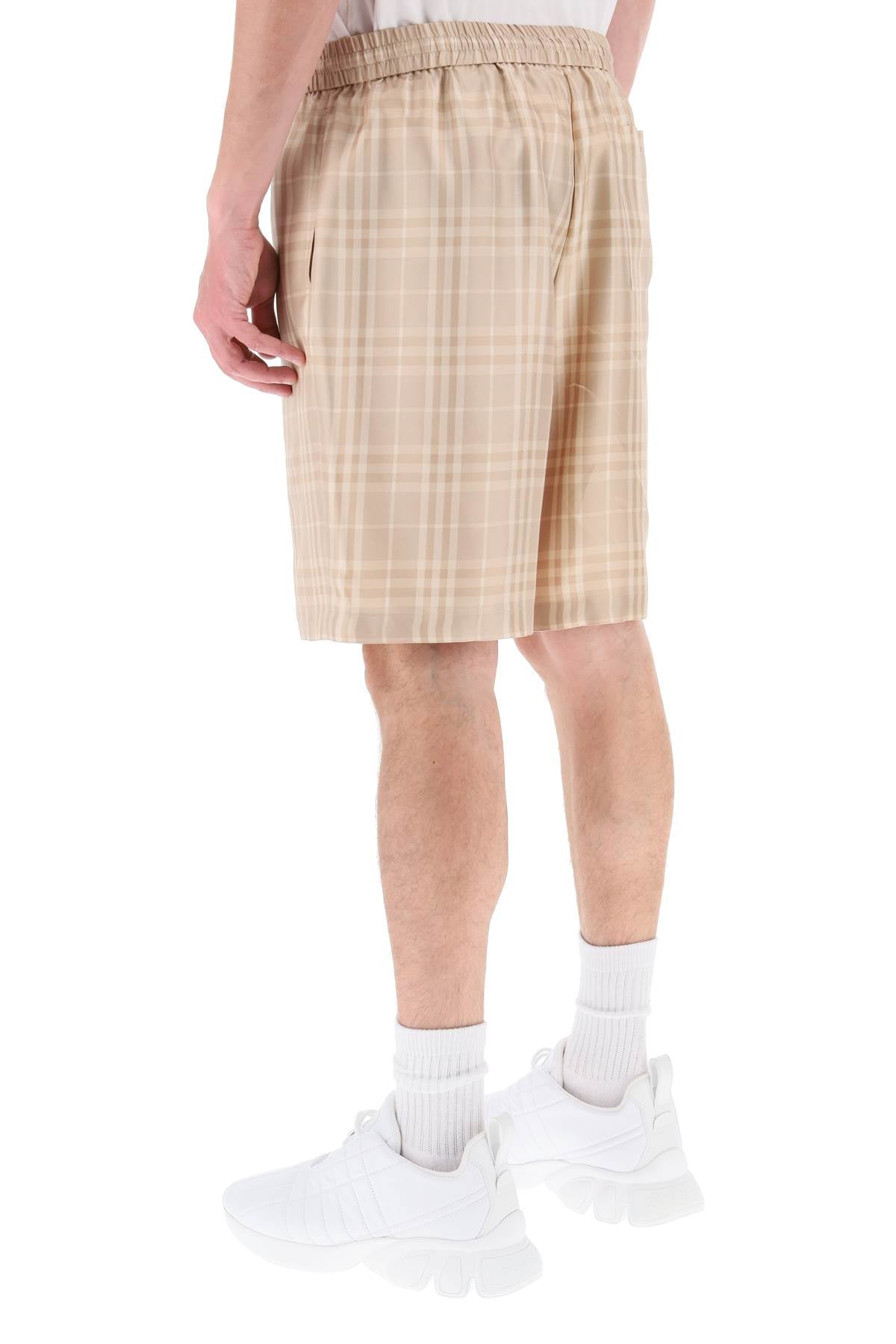 Burberry Tartan Silk Shorts (Size - L)