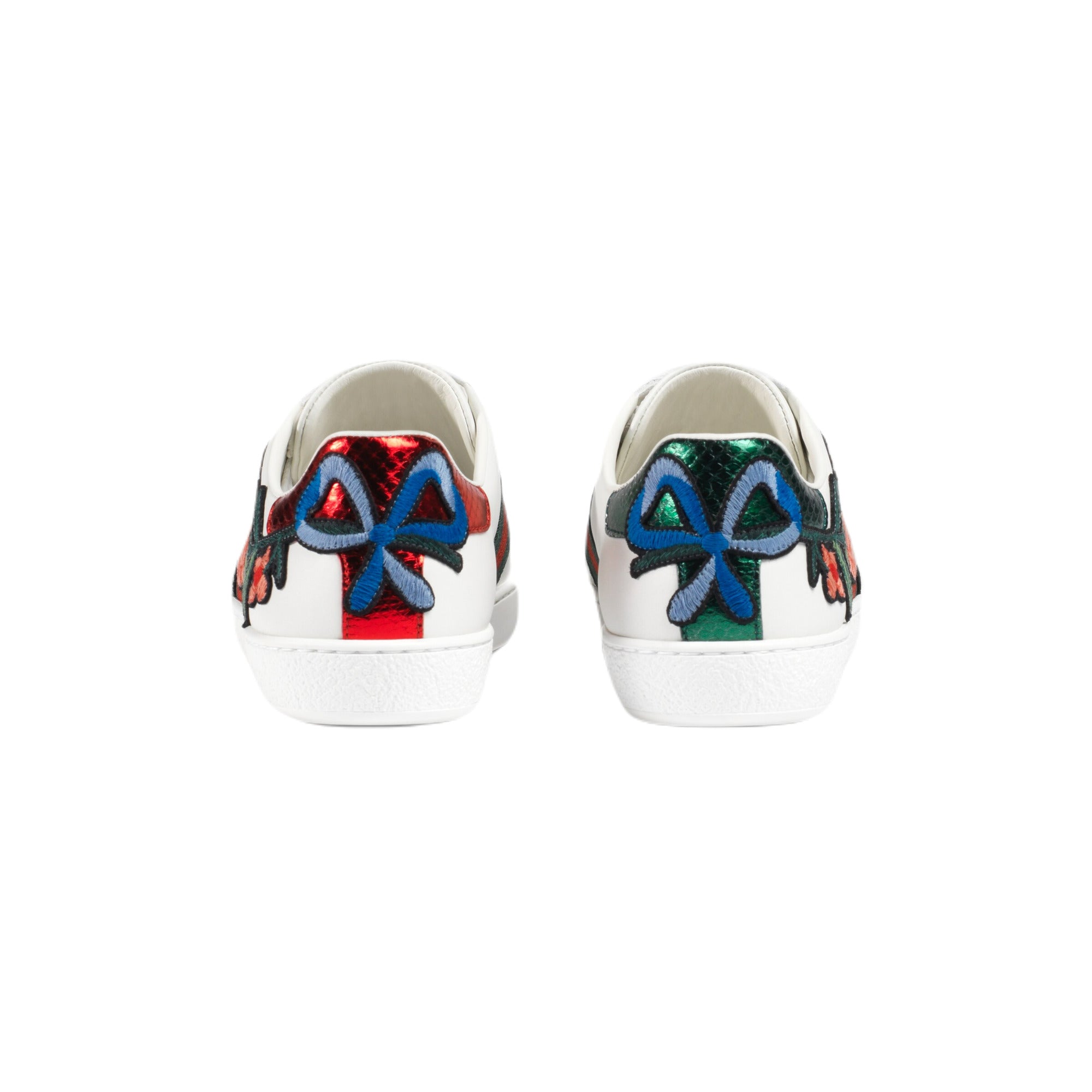 Gucci Ace Embroidered Leather Sneakers