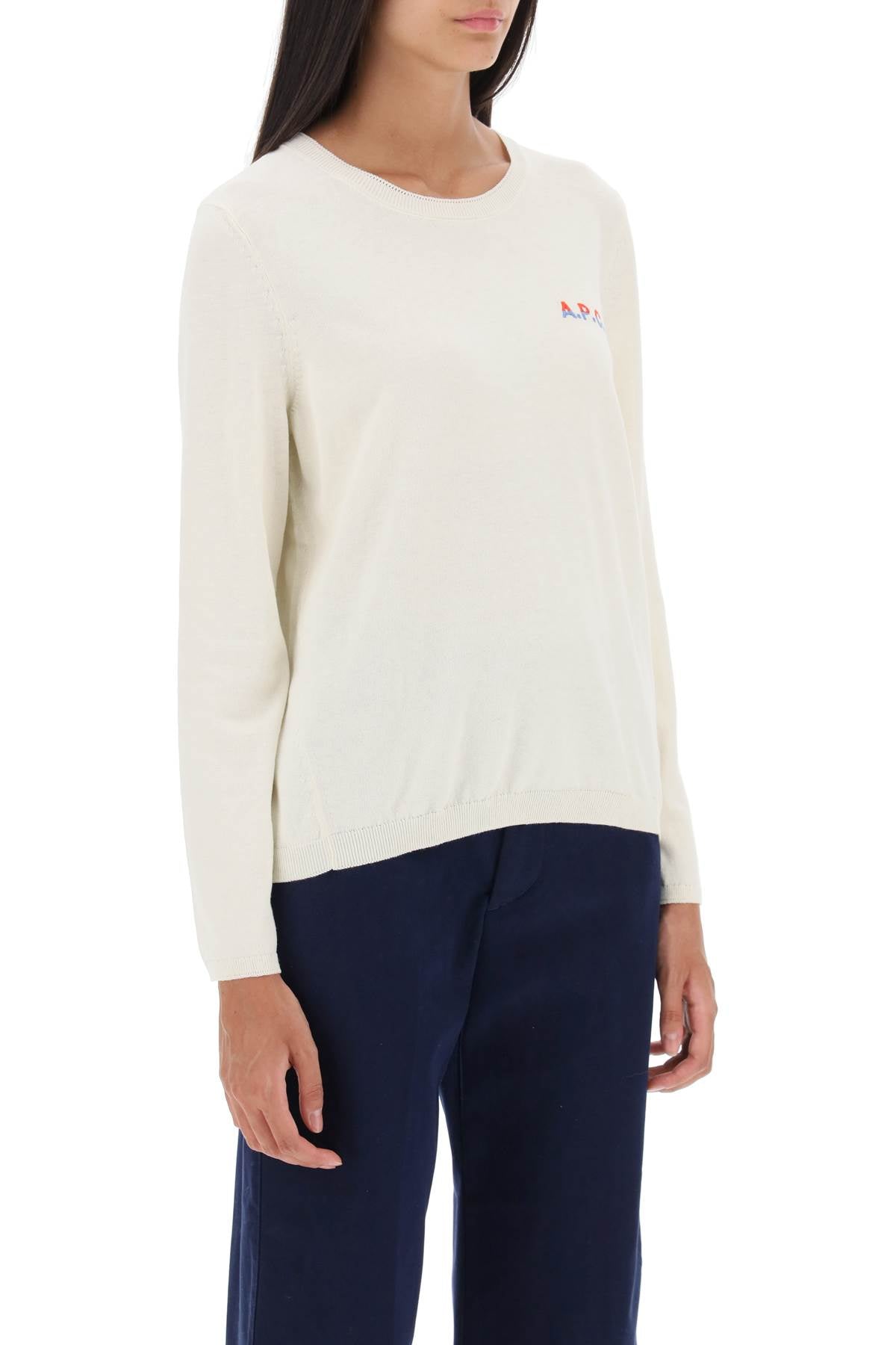 A.p.c. 'albane' Crew-Neck Cotton Sweater