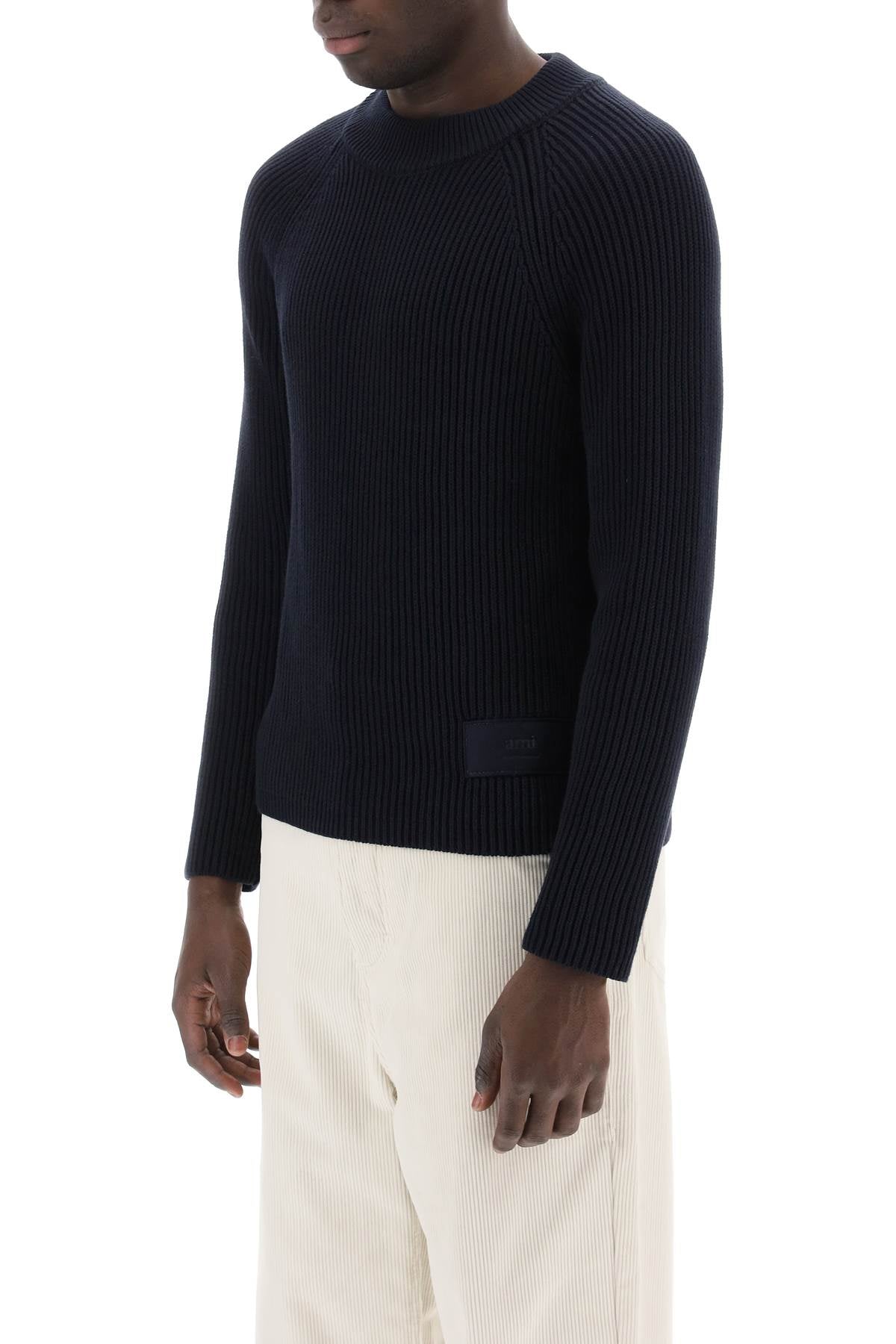 Ami Alexandre Matiussi Cotton-Wool Crewneck Sweater (Size - M)