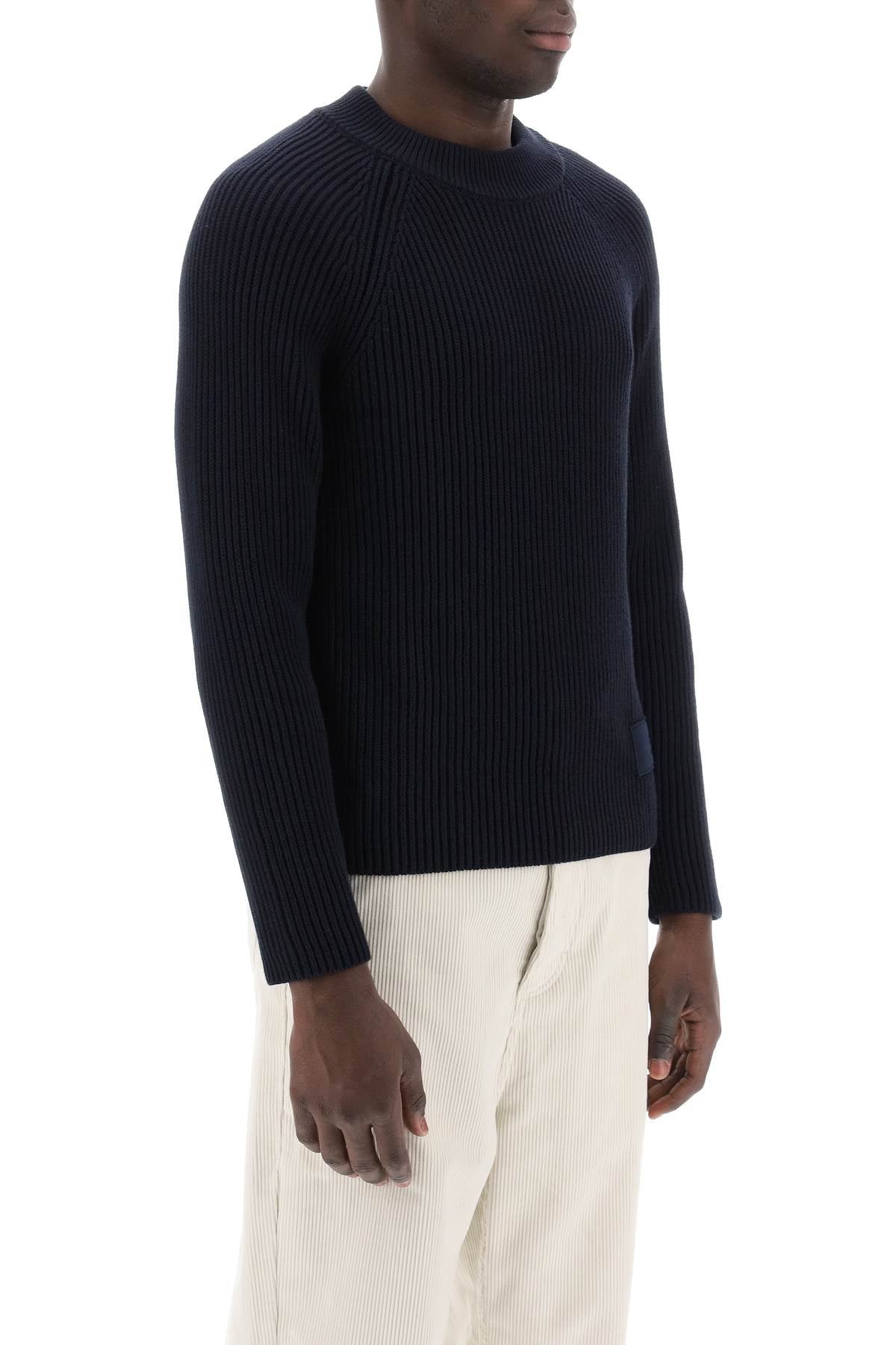 Ami Alexandre Matiussi Cotton-Wool Crewneck Sweater (Size - M)