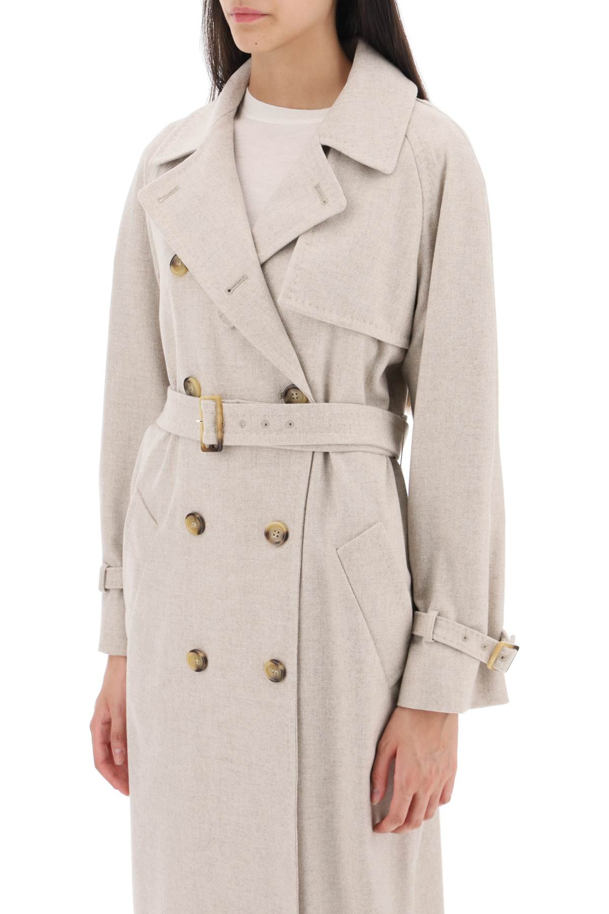 Max Mara 'murena' Double-Breasted Coat