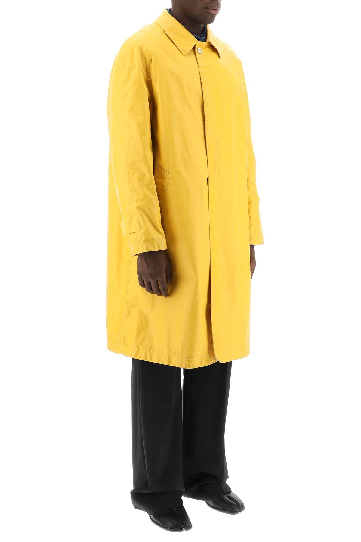 Maison Margiela Trench Coat In Worn-Out Effect Coated Cotton (Size - 48)
