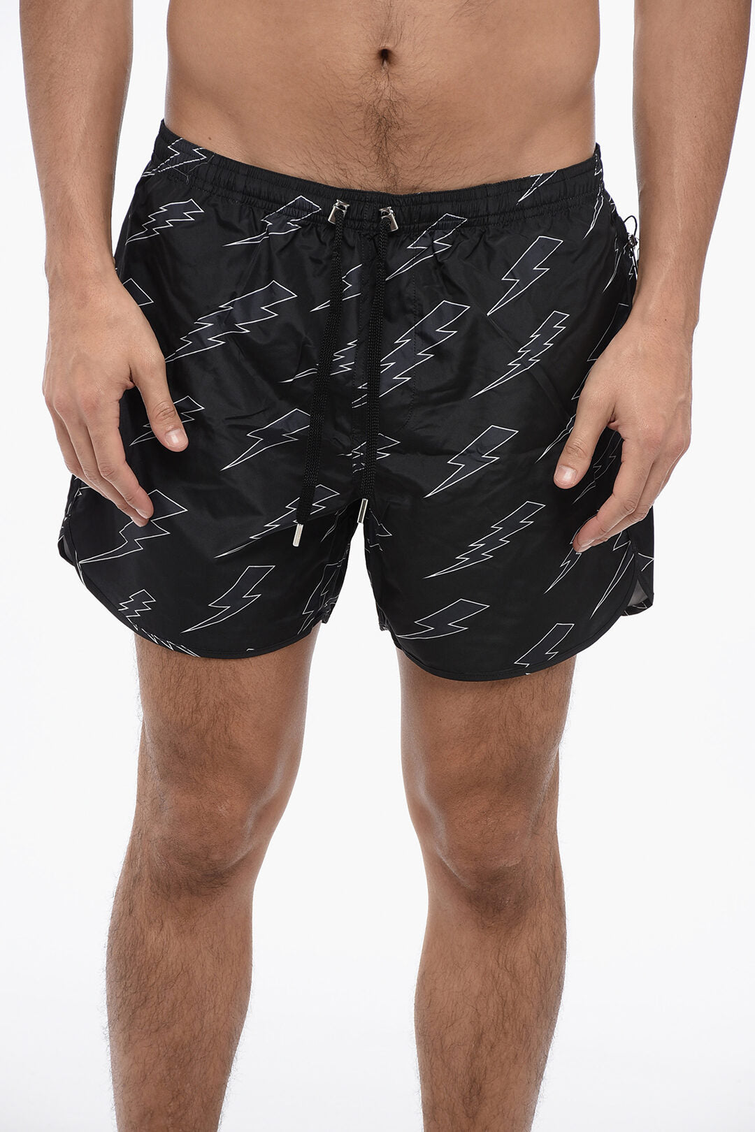 Neil Barrett ALL-OVER RAIN BOLTS SWIM SHORTS Xl Standard size