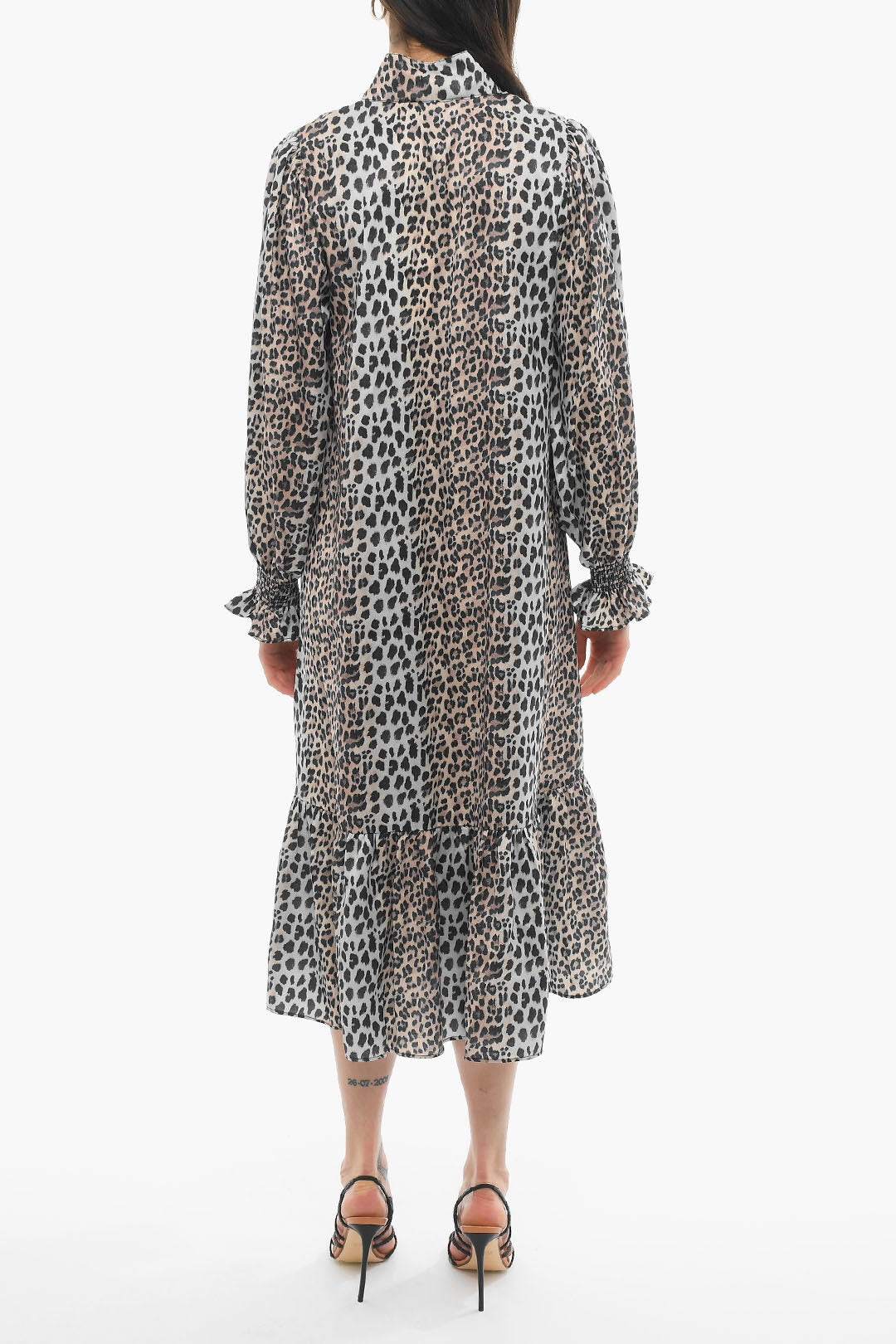 Notes du Nord Animalier Print CLAIRE Long Sleeved Dress