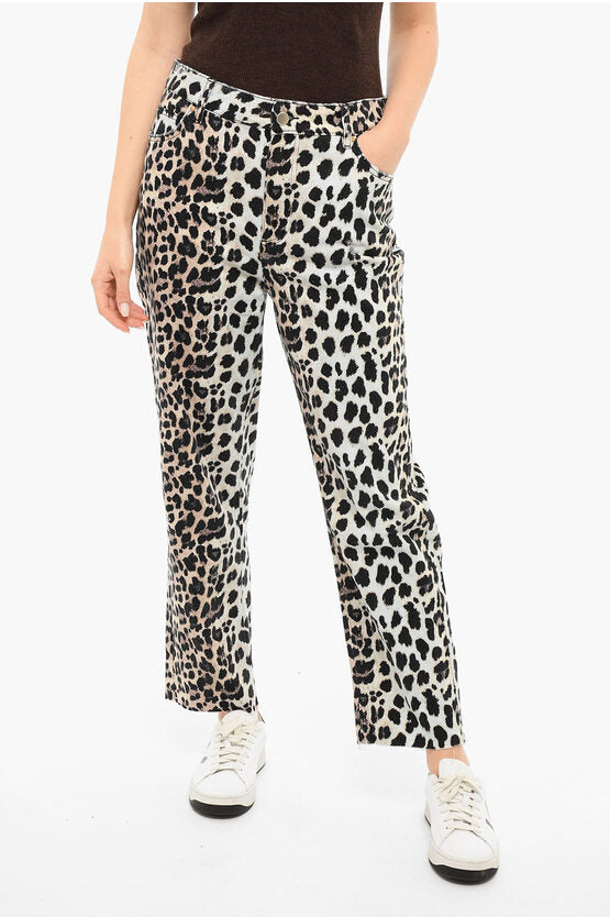 Notes du Nord Animalier Print VENICE Straight Fit Jeans