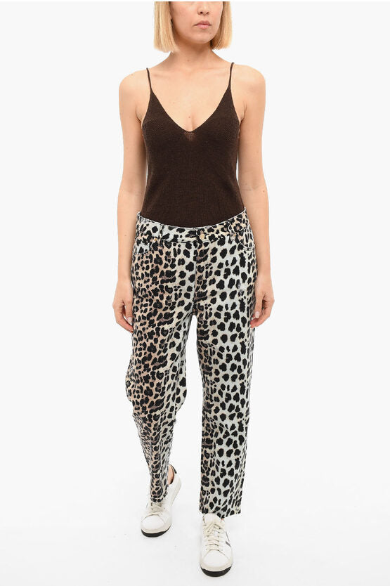 Notes du Nord Animalier Print VENICE Straight Fit Jeans