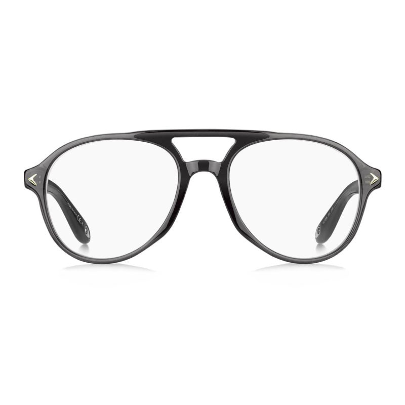 Givenchy Eyeglasses Aviator Full Rim, Grey Frame and Clear Demo Lenses Lens GV00660KB700