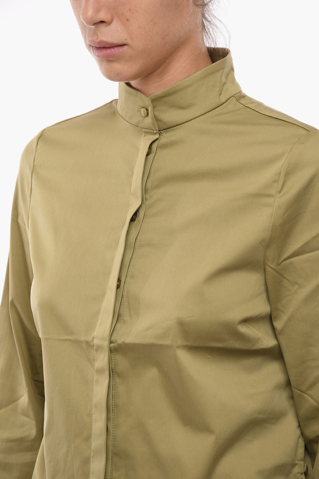 Notes du Nord Cotton Blend DAVINA Shirt with Hidden Closure