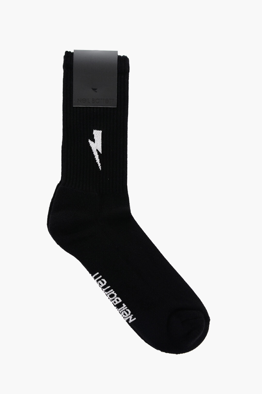 Neil Barrett Cotton Blend Long Socks with Contrasting Logo