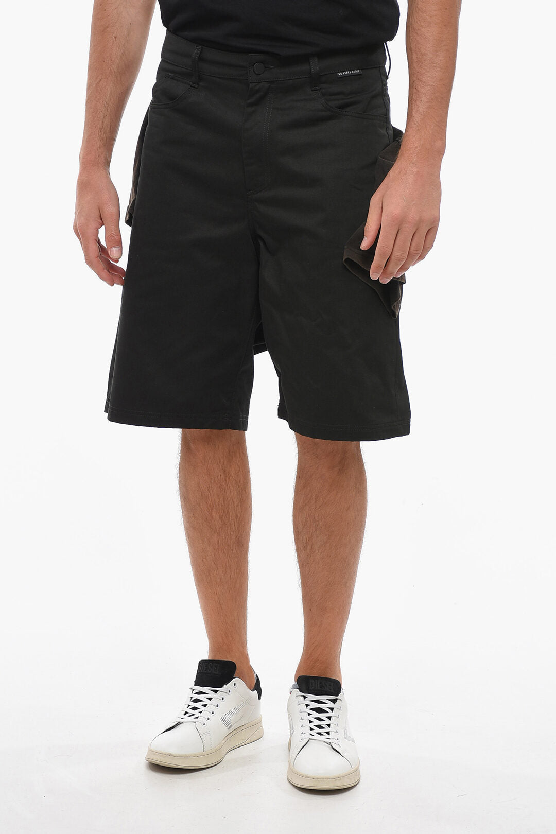 44 Label Group Cotton Shorts With Stitched T-shirt