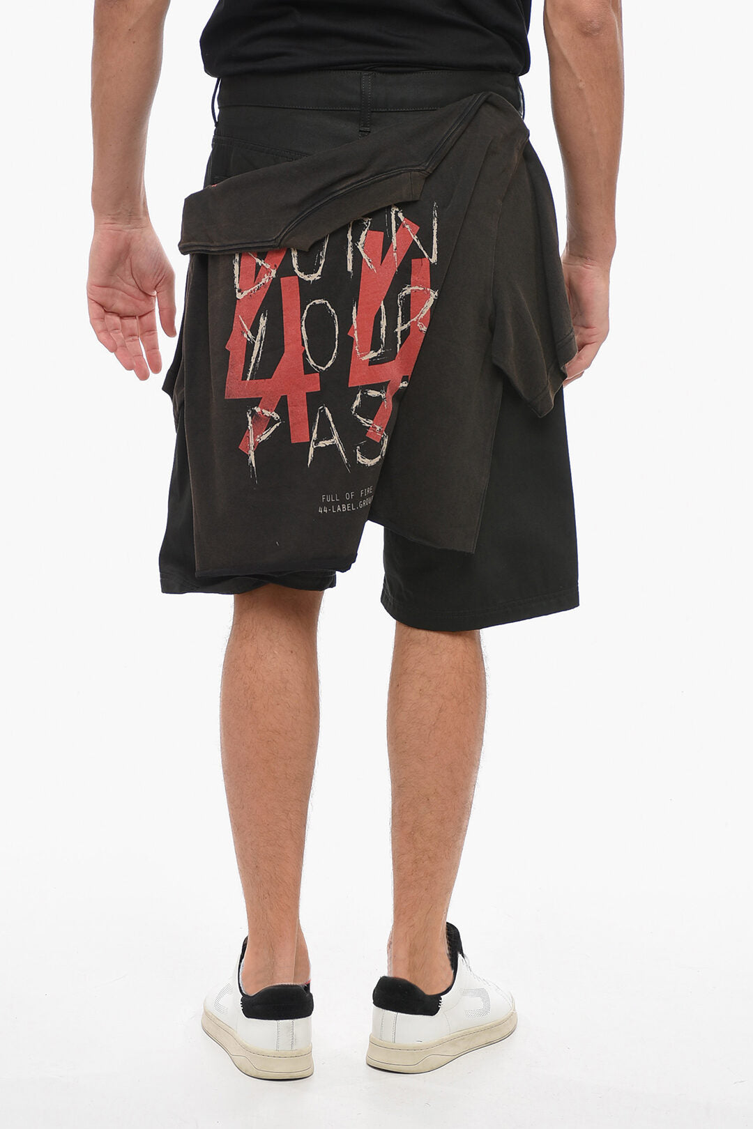 44 Label Group Cotton Shorts With Stitched T-shirt