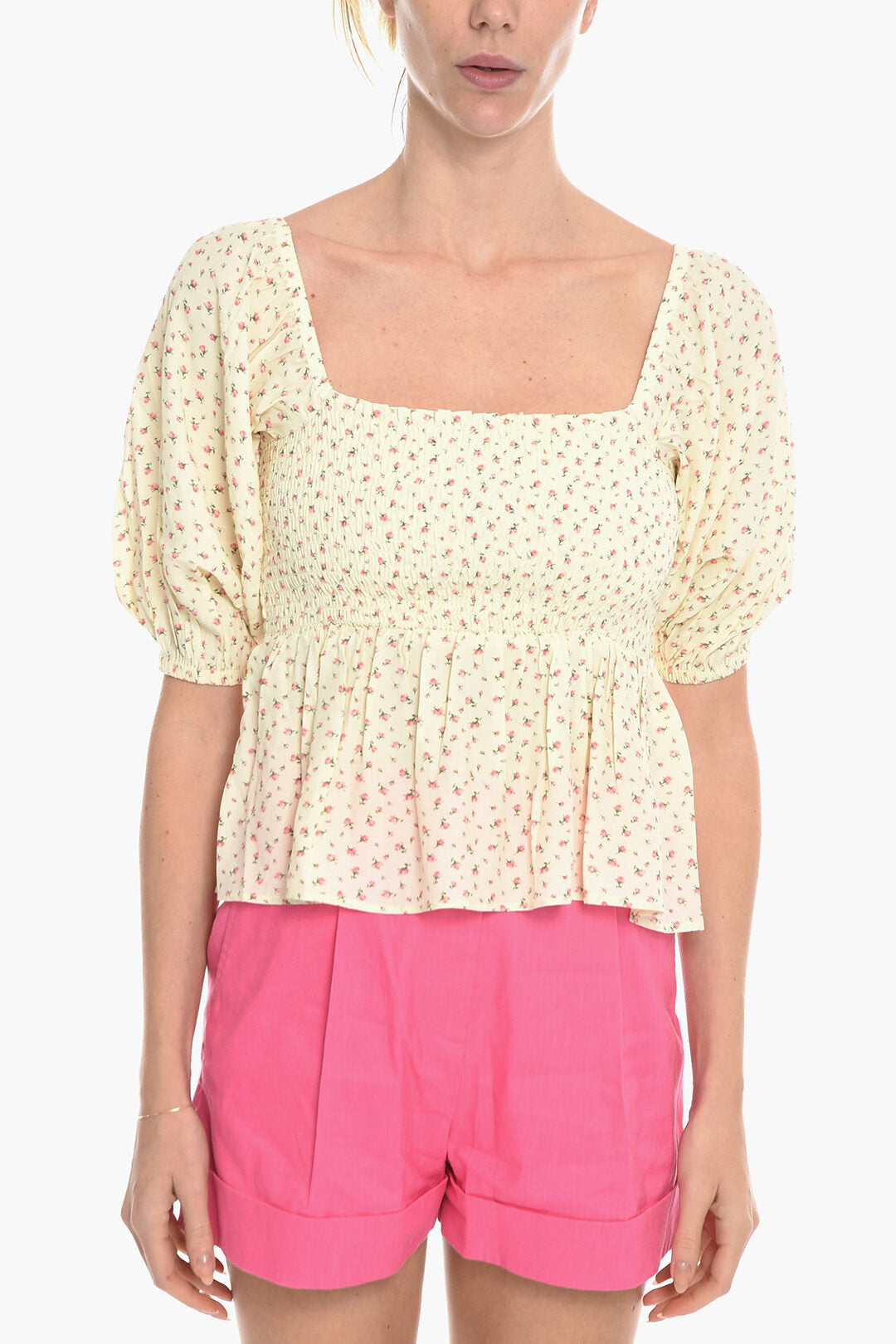 Notes du Nord Floral-Motif DOLLY Top with 3/4 Sleeve