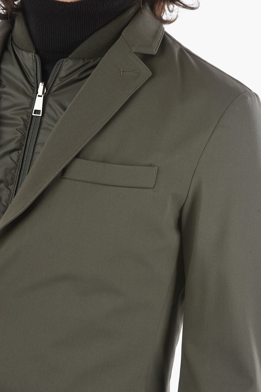 Corneliani ID COLLECTION Padded Blazer with Chest Piece and Flap Pocket