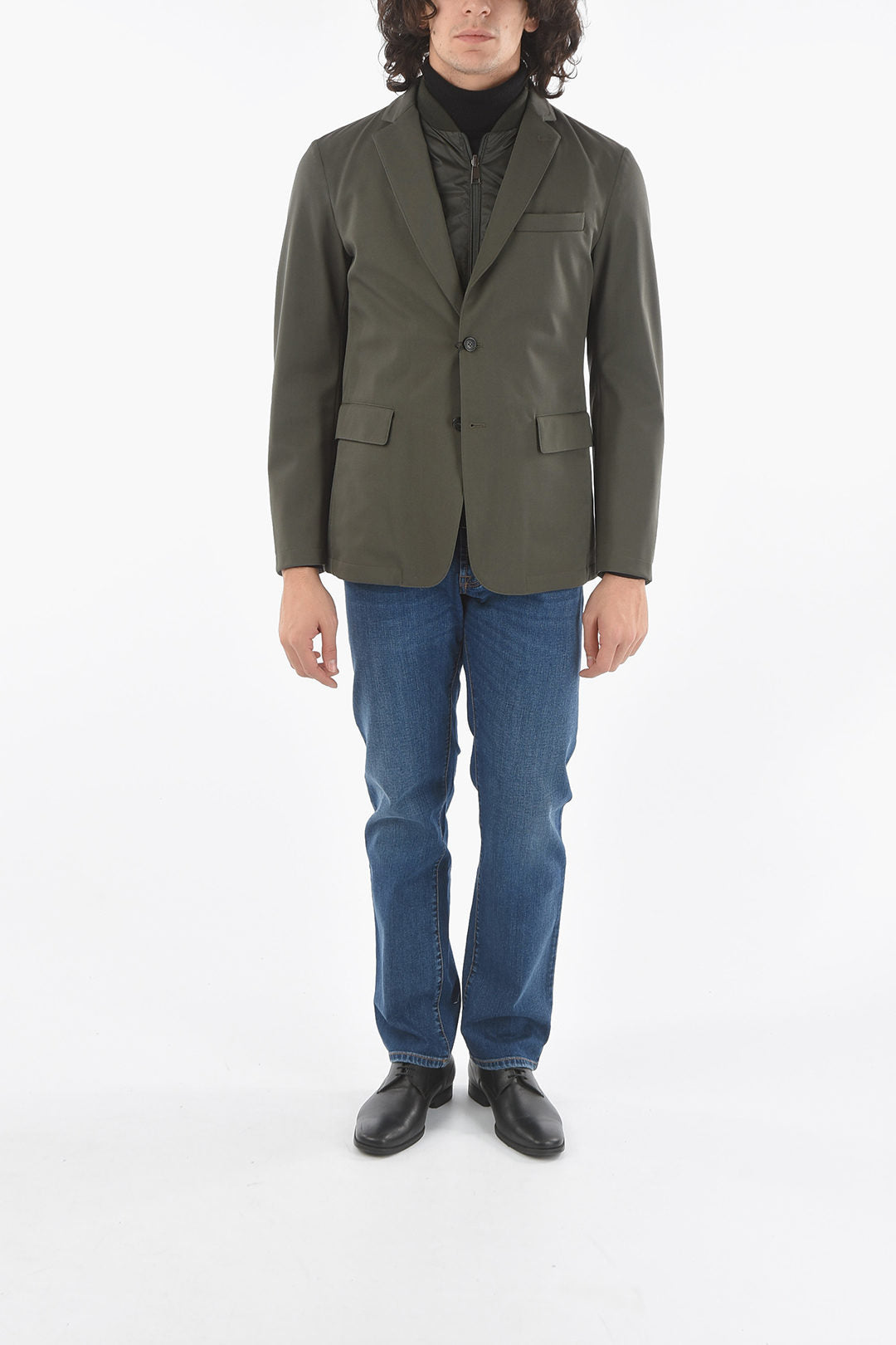 Corneliani ID COLLECTION Padded Blazer with Chest Piece and Flap Pocket