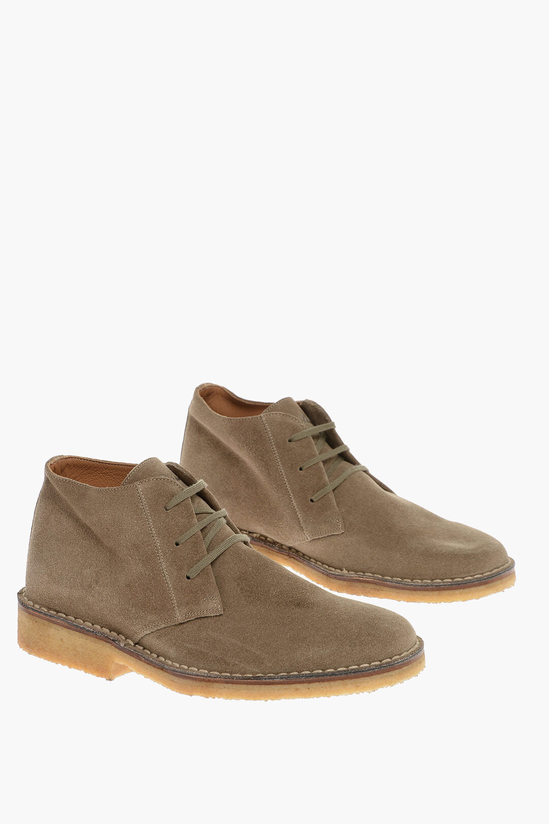 Corneliani ID Rubber Sole Suede Desert Booties