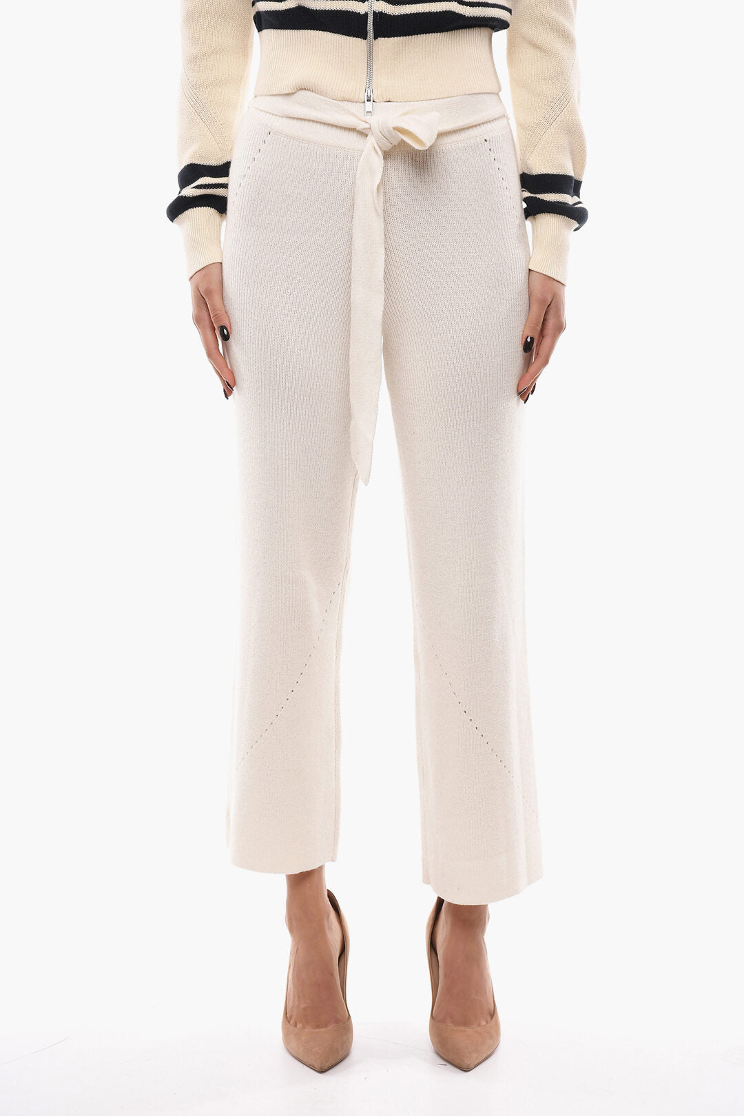 Notes du Nord Knit ERIN Flared Pants with Belt