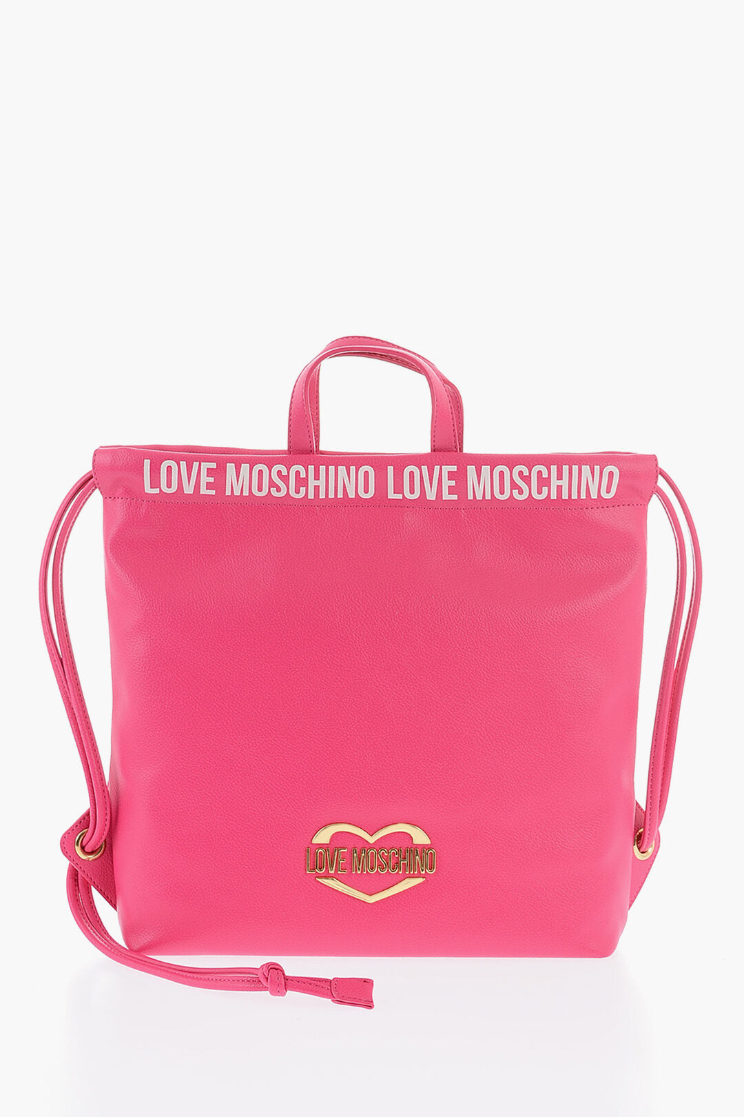 Moschino LOVE Faux Leather Handbag with Printed Logo