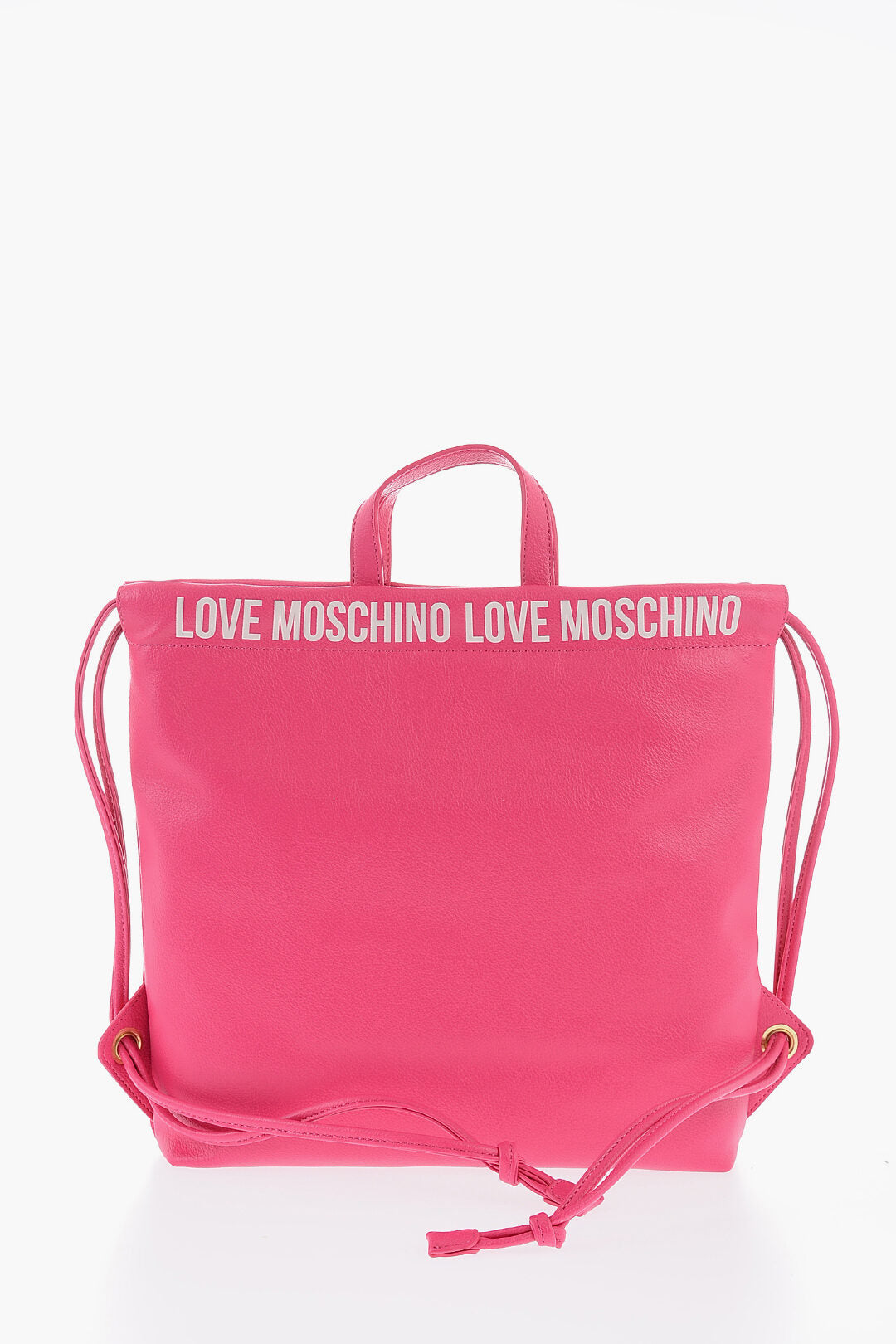 Moschino LOVE Faux Leather Handbag with Printed Logo