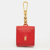 Preloved - Burberry Red Leather Tb Logo Airpod Case