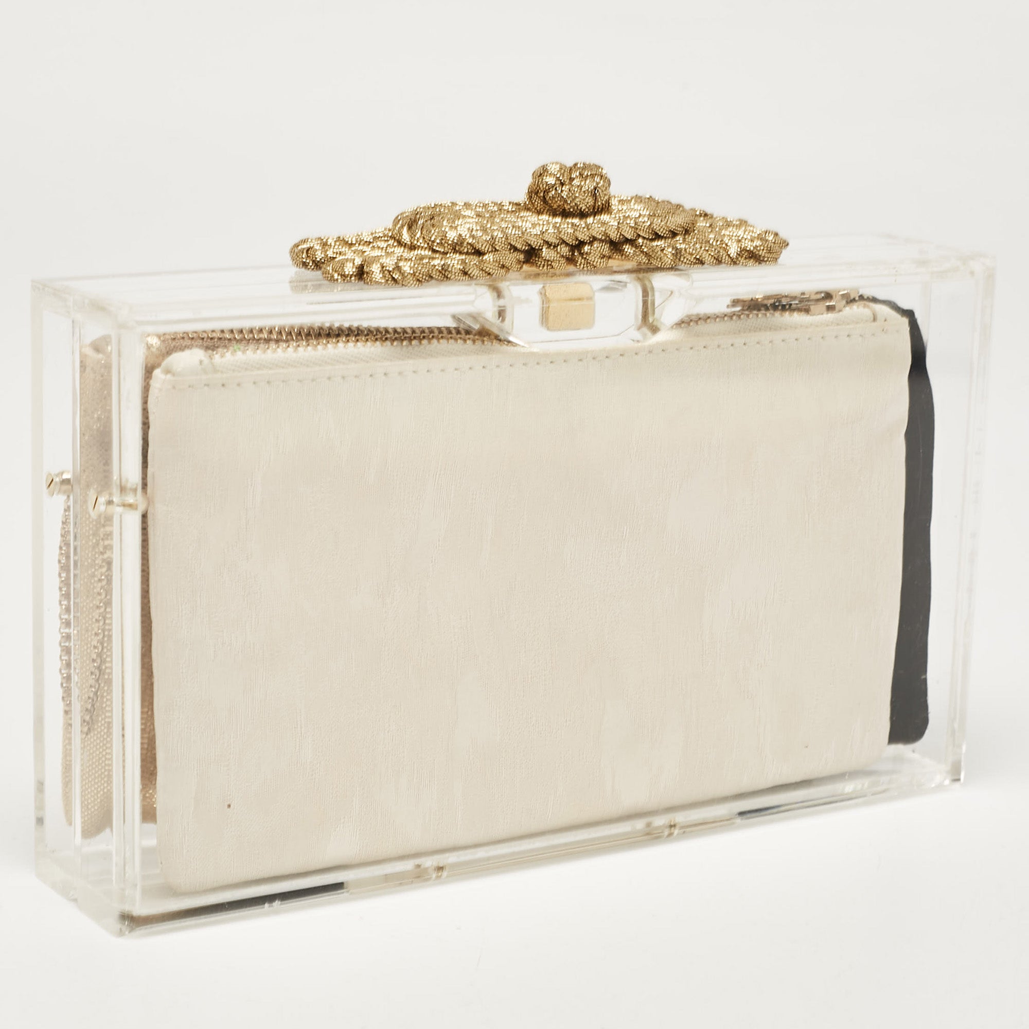 Preloved Charlotte Olympia Clear Perspex Pandora Clutch