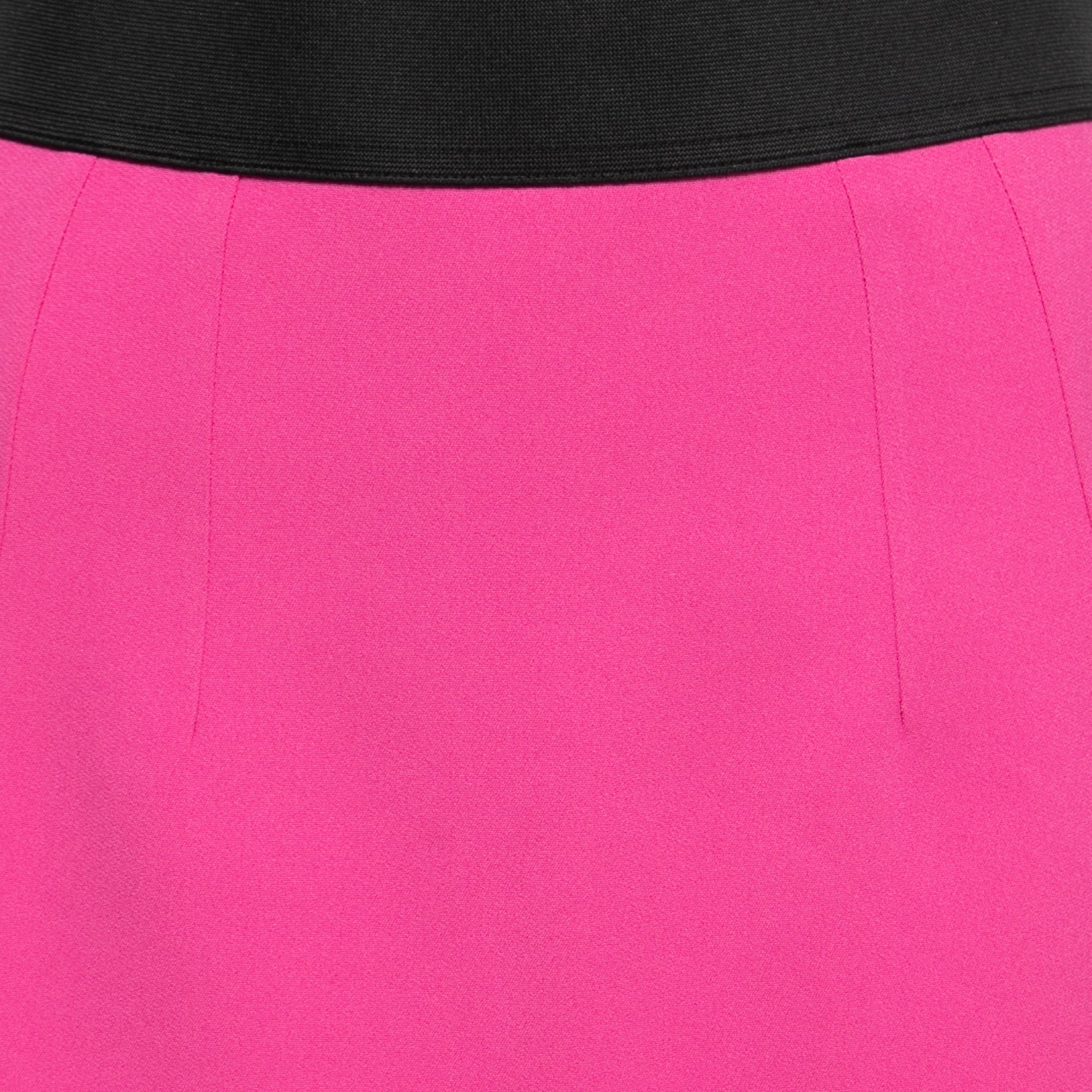 Dolce & Gabbana Pink Crepe Skirt S